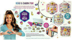 Shimmer 'N Sparkle Bead Mania Friendship Studio, DIY Bracelet Making Kit with Storage Bag, Beads, Charms, Elastic Cord