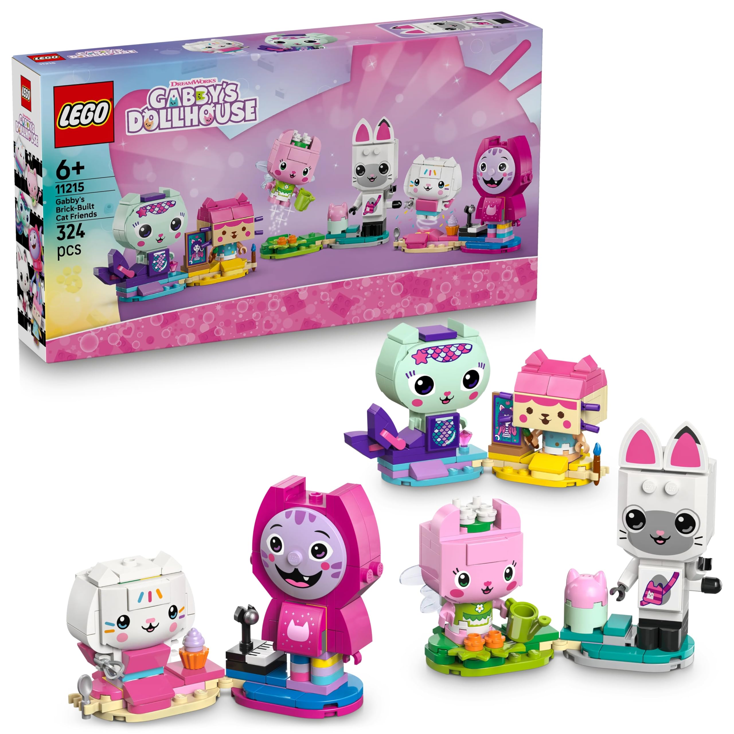 Lego 11215 Gabby Dollhouse, Gabby Cat Friend, Toy, Birthday, Present, Blocks, Education, Girls, Boys, Kids, 6, 7, 8, 9, Animal, Creature, Interior, Fashionable