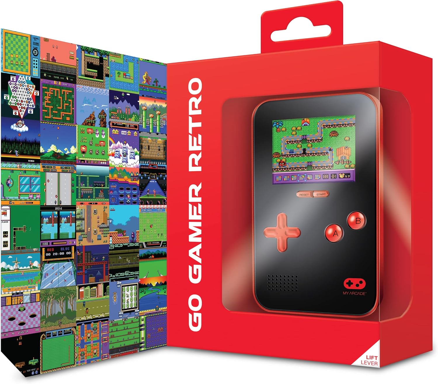 My Arcade Go Gamer Portable - Handheld Gaming System - 300 Retro Style Games - Battery Powered - Full Color Display