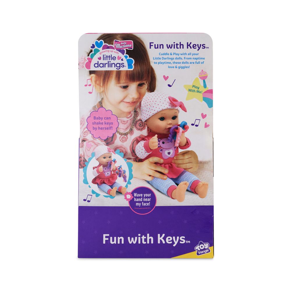 Baby Maziuna - Little Darlings Fun Baby Doll With Keys - Multicolor - 12-Inch