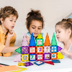 PicassoTiles Educational Set Magnetic Building Tiles with Unique Shapes