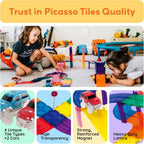 PicassoTiles Magnetic Tiles Race Track Car Thrilling Toy Playset