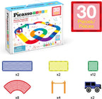 PicassoTiles Magnetic Tiles Race Track Car Thrilling Toy Playset