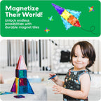 PicassoTiles Magnetic Tiles Building Blocks Mini Size Diamond Series