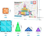 PicassoTiles 80pc Mini Travel Size Magnetic Tiles Building Blocks