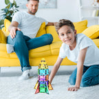 PicassoTiles 30pcs Mini Size Magnetic Tiles Sensory Magnet Toys Diamond