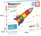 PicassoTiles 30pcs Mini Size Magnetic Tiles Sensory Magnet Toys Diamond