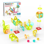PicassoTiles Magnet Tiles Building Block Travel Size Magnetic Marble