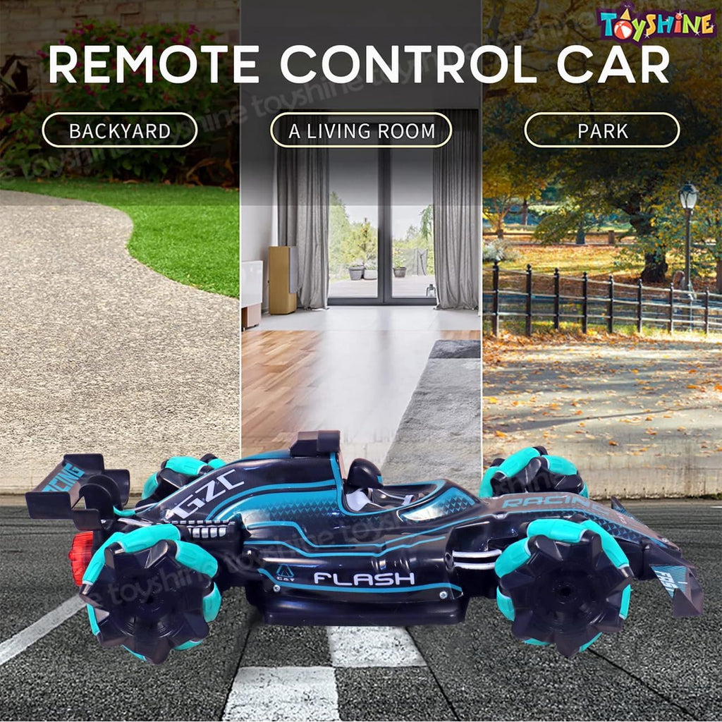 Toyshine F1 Fast RC Drift Car, Remote Control Car LED Lights 4WD 2.4GHz 360°Rotating RC Race Sport Stunt Car, High Speed Formula 1 Model Vehicle Toys Birthday Gifts for Kids Boys Age of 6-12 -Green
