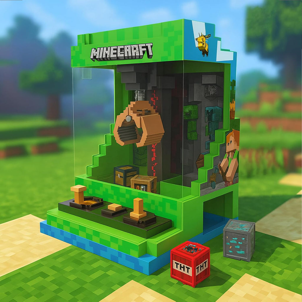 Merchant Ambassador x Minecraft Arcade Claw Crane Overworld Desktop Game Machine