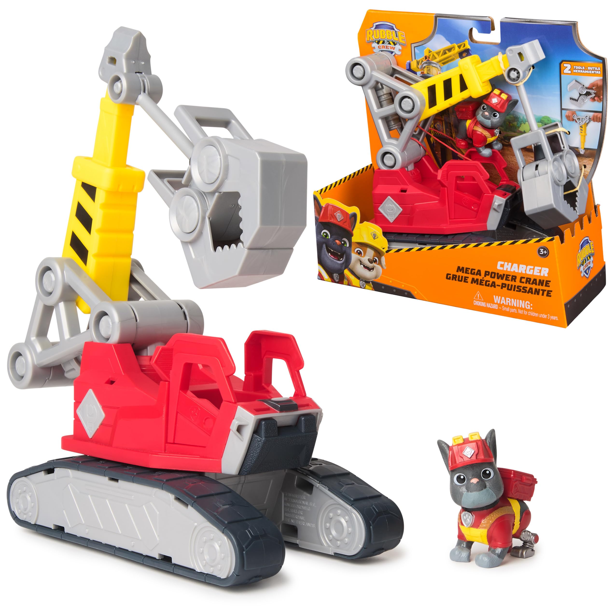 Ruben & Compagnie – Powerful Charlie Crane – Collectable Paw Patrol Car Figurine – Cartoon Adventures Constructions – Paw Patrol Toy – Children's Car – Children's Toy for Children Aged 3 Years and