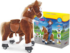 PonyCycle Authentic Horse Ride on Toys Scooters for Children (with Brake and Sound/90 cm