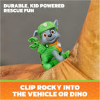 PAW PATROL: The Dino Movie Rocky's Megasaurus Transport Vehicle, Push Button Inflatable