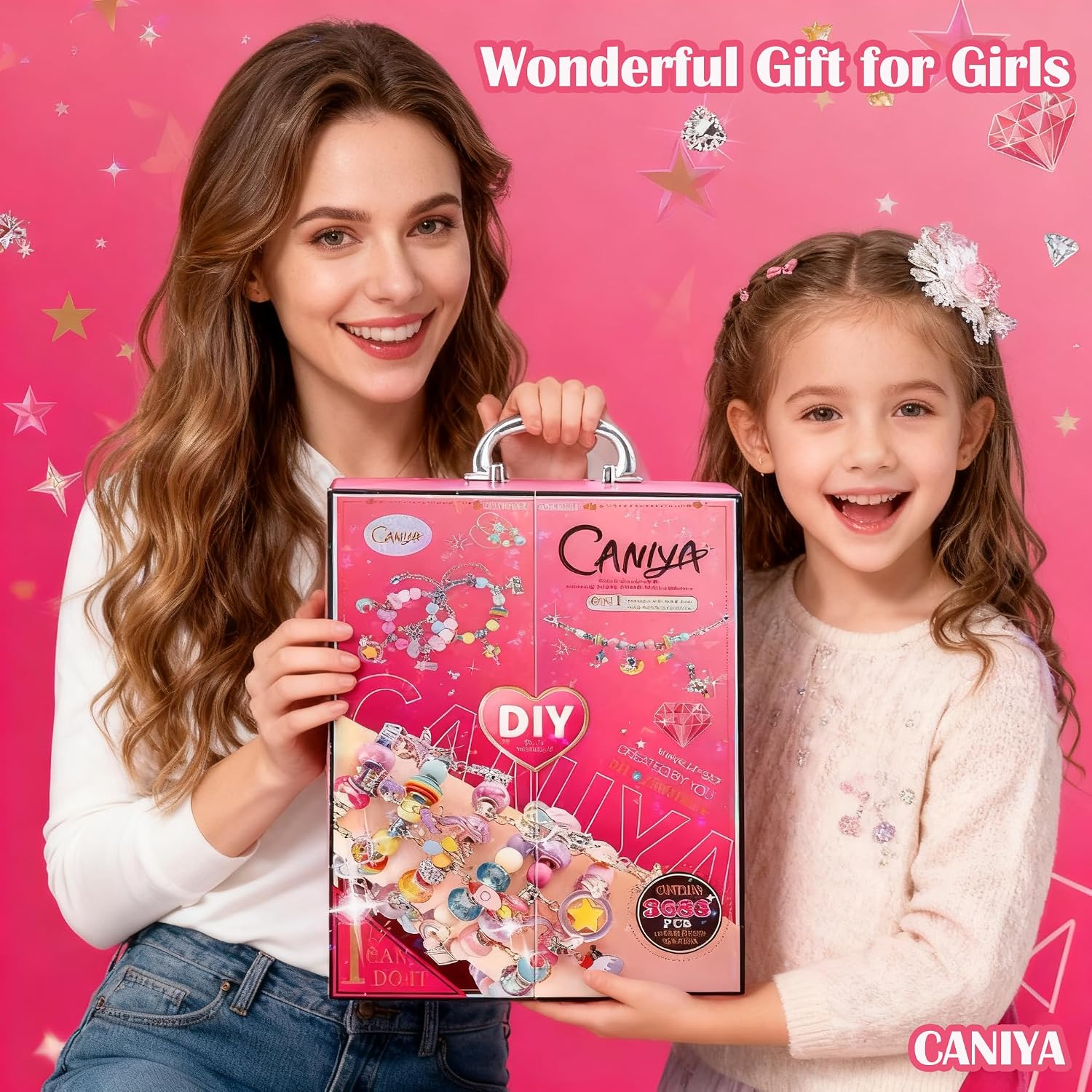 CANIYA 3688PCS Charm Beads Bracelet Making Kit for Girls, 6
