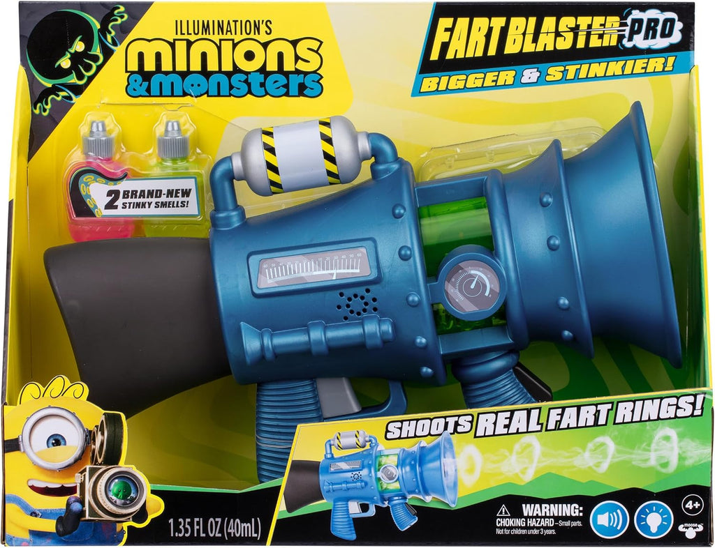 Minions & Monsters Fart Blaster Pro with 8 Stink Settings, Shoots Stinky Fart Rings up to