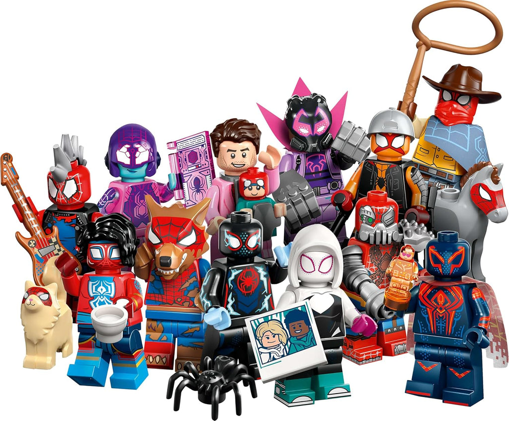 LEGO Minifigures Spider-Man: Across the Spider-Verse - Get 1 of 12 Collectible Toys with Accessories - Gift for 5+ Year