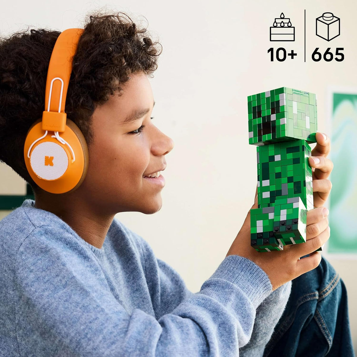 Lego 21276 Minecraft Creeper Toy, Birthday Gift, Blocks, Boys, Girls, Children, 10, 11, 12, Elementary Students, Micra, Minecraft Goods, Game, Competition, Robot