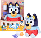 Bluey Baby verwöhnt und pflegt, füttert und beruhigt Baby, elektronisches Plüschtier 28