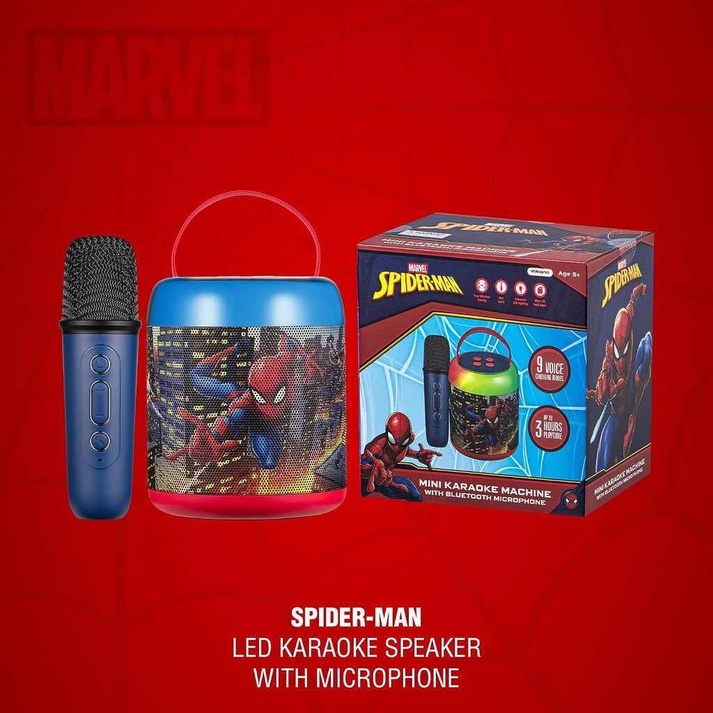 Marvel Spider-Man LED Karaoke Speaker with Microphone
