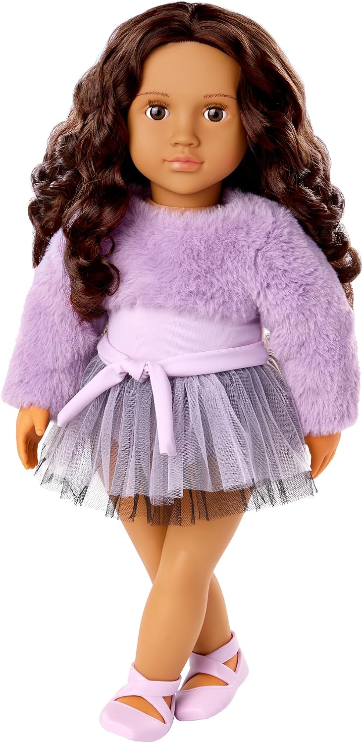 Our Generation Doll w/Leopard Pajama & Heart Pillow, Gracia