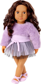 Our Generation Doll w/Leopard Pajama & Heart Pillow, Gracia