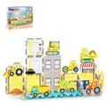PicassoTiles Magnetic Tile Construction Set with 8 Vehicle Figures and 18 Printed Panels STEM Educational Building Kit for Kids Age 3 Plus Creative Play Learning Blocks Motor Skills Development PTQ21 Construction 8*6.25*1.88in
