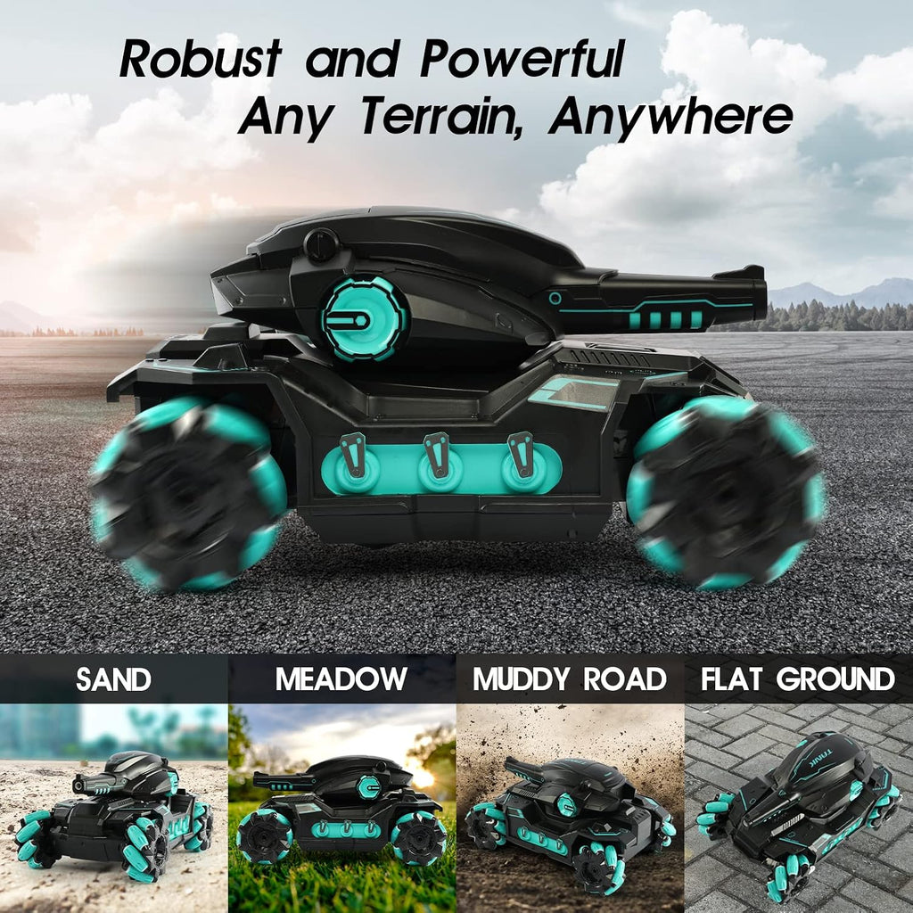 RC Tank That Shoots BBS, Nerf Tank Toy Kids Gift, Remote Control Tank for 8 Year Old Boy Toys, Hand Controlled RC Car with Water Bullet, Nerf Robot Hand Remote Control Car, RC Cars for Boys Age 8