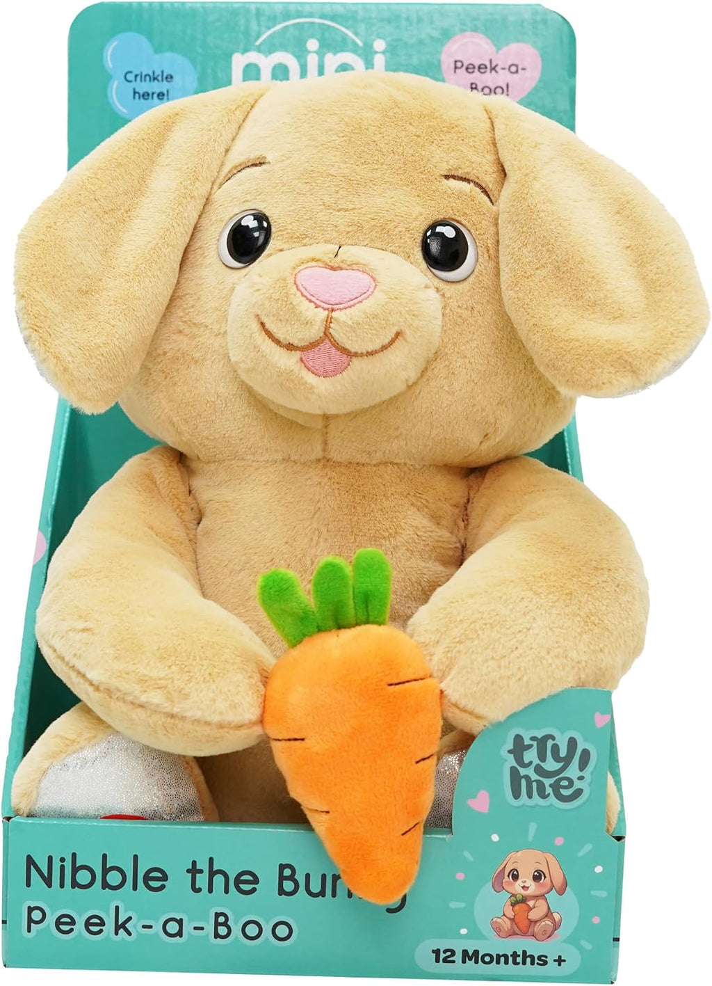 MiniMelody Peekaboo Nibbles the Bunny Interactive Plush Toy with Music & Talking