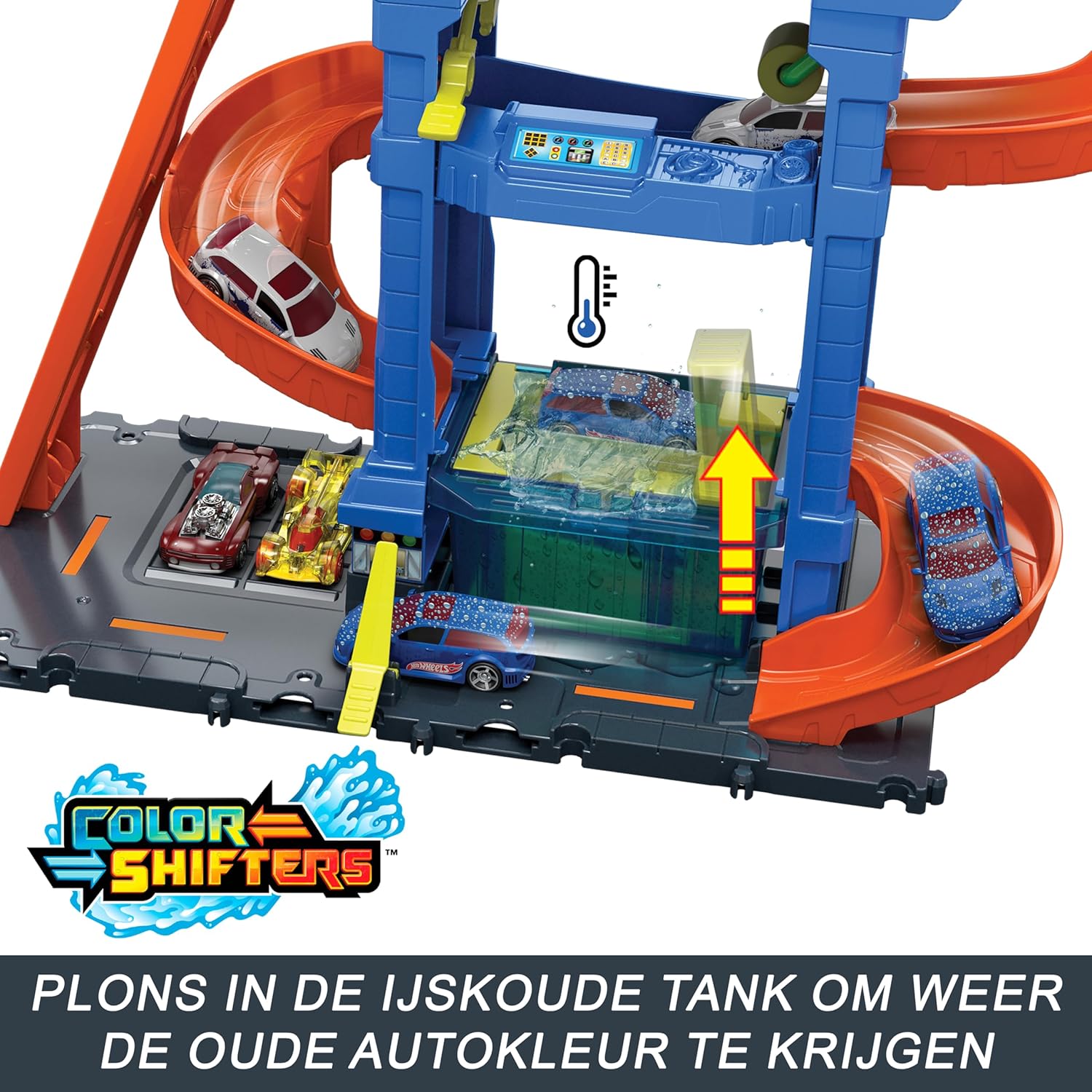 Hot Wheels City Tunnel Twist Car Wash & Color Shifters Vehicle in 1