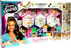 Cra-Z-Art Shimmer 'N Sparkle Bead Mania Friendship Studio, DIY Bracelet Making Kit with Storage Bag, Beads, Charms, Elastic C