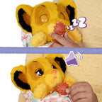 BABY PAWS Simba, Interactive Plush Toy with Sound Function when Opening and Closing the