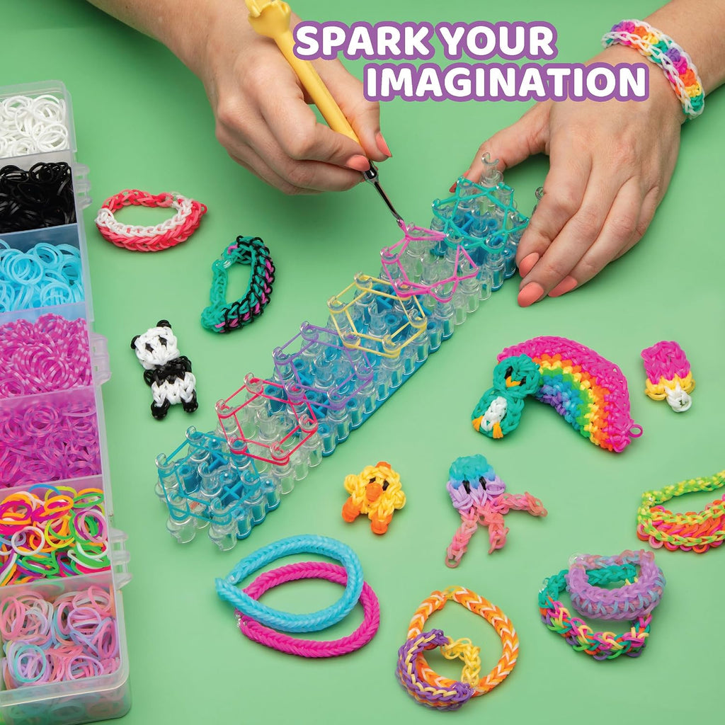 Rainbow Loom® MEGA Combo Set, Features 7000+ Colorful Rubber Bands, 2 Step-by-Step