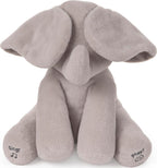 GUND Animated Flappy the Elephant Stuffed Animal Plush, Grey, 30.5 cm