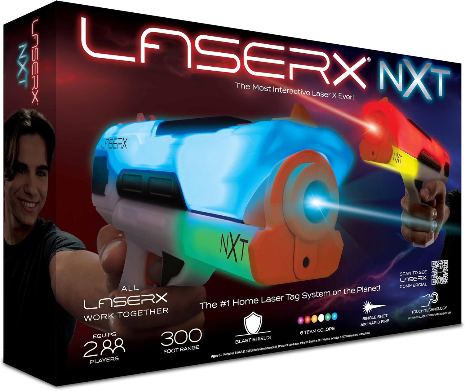 Laser X LaserX Ultra NXT Blasters Battery Operated, Advanced Home Laser Tag System Designed for Interactive Play, Includes Tw