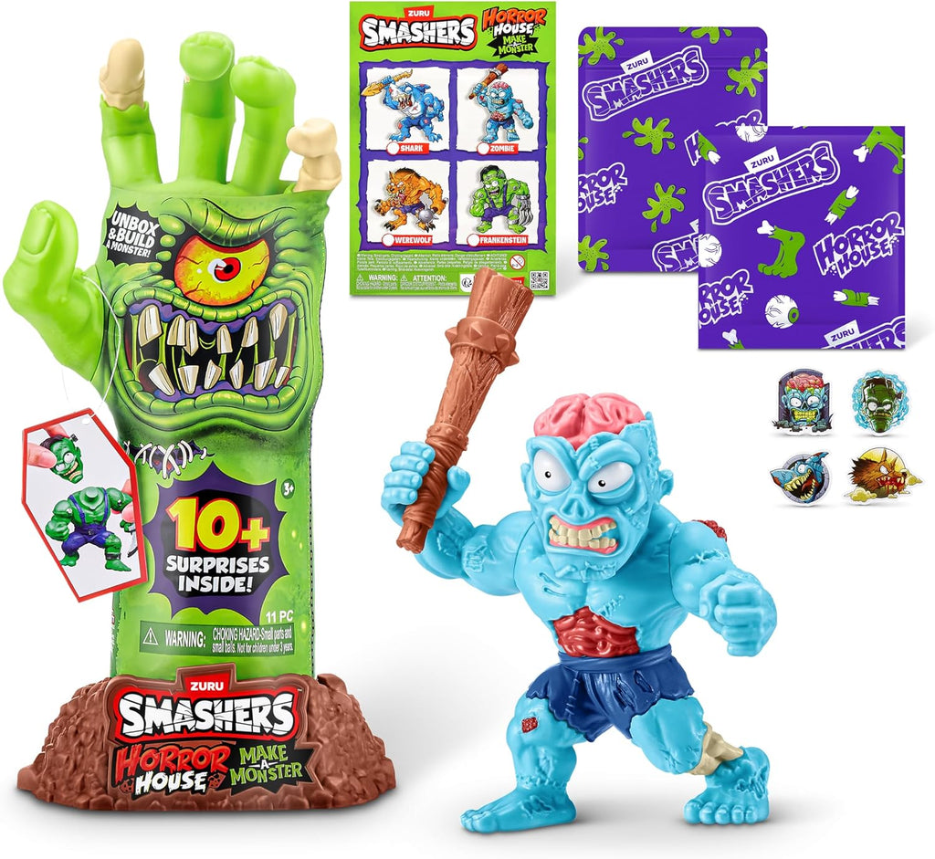 Smashers Smashers Horror House Dissect Skeleton Hand Playset with Over 10 Surprises, Build and Create Monster Figures, Slime 