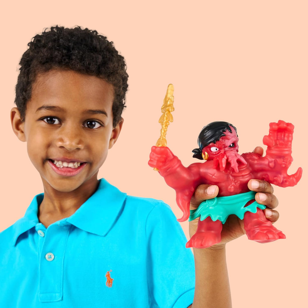 Heroes of Goo Jit Zu Goo Sea | Super Squishy, Goo Filled Toy Graplock Action Figure Hero Pack | with Color Changing Face That Reveals His