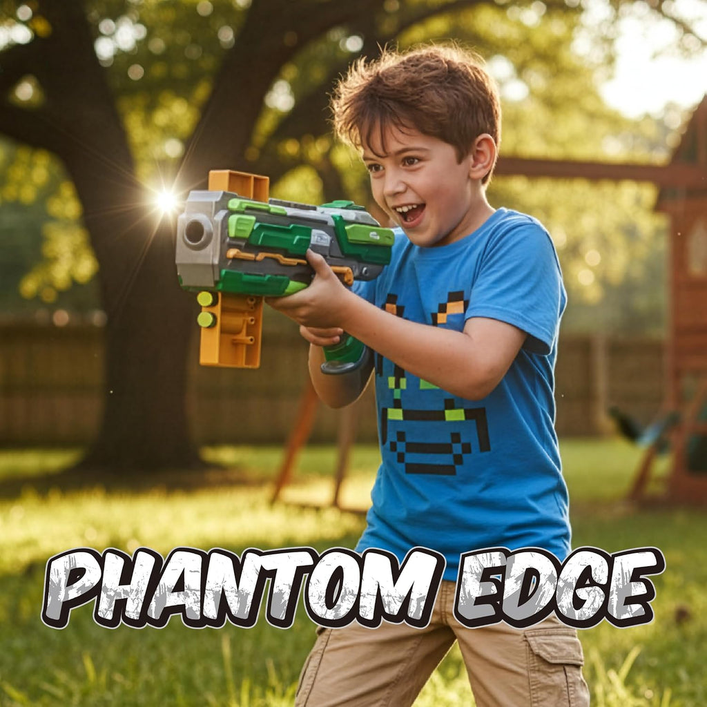 Hip Shot Phantom Edge Manual Dart Blaster for Kids, Includes 6