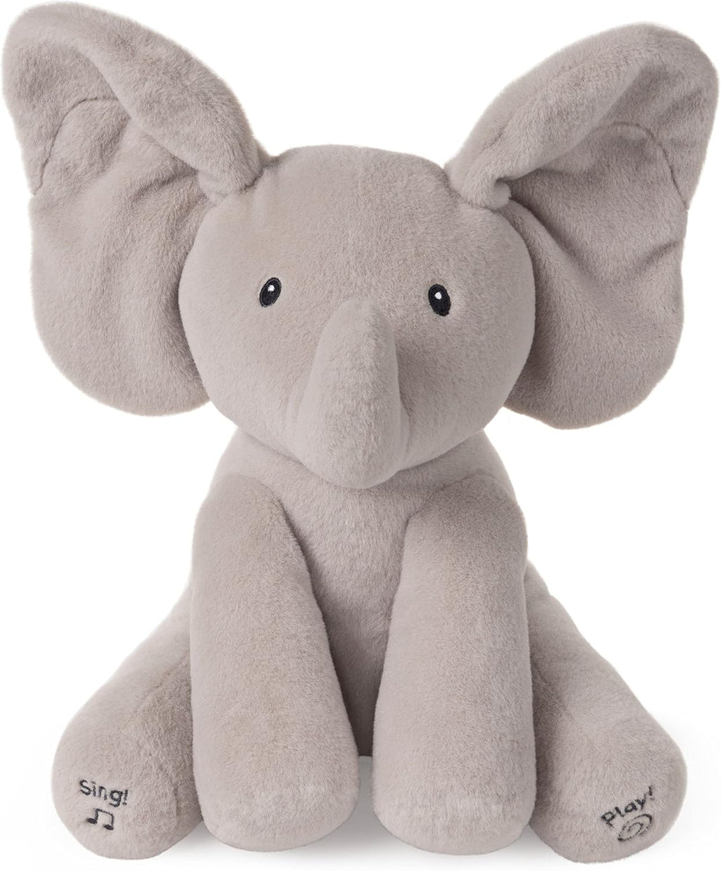 GUND Animated Flappy the Elephant Stuffed Animal Plush, Grey, 30.5 cm
