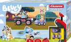 Carrera FIRST First Year Bluey & Bingo Slot Car Racing Set (2.4m) I Battery