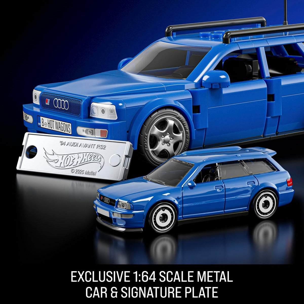 Mattel Brick Shop Hot Wheels Speed Series Building Set, '94 Audi Avant RS2 with 253