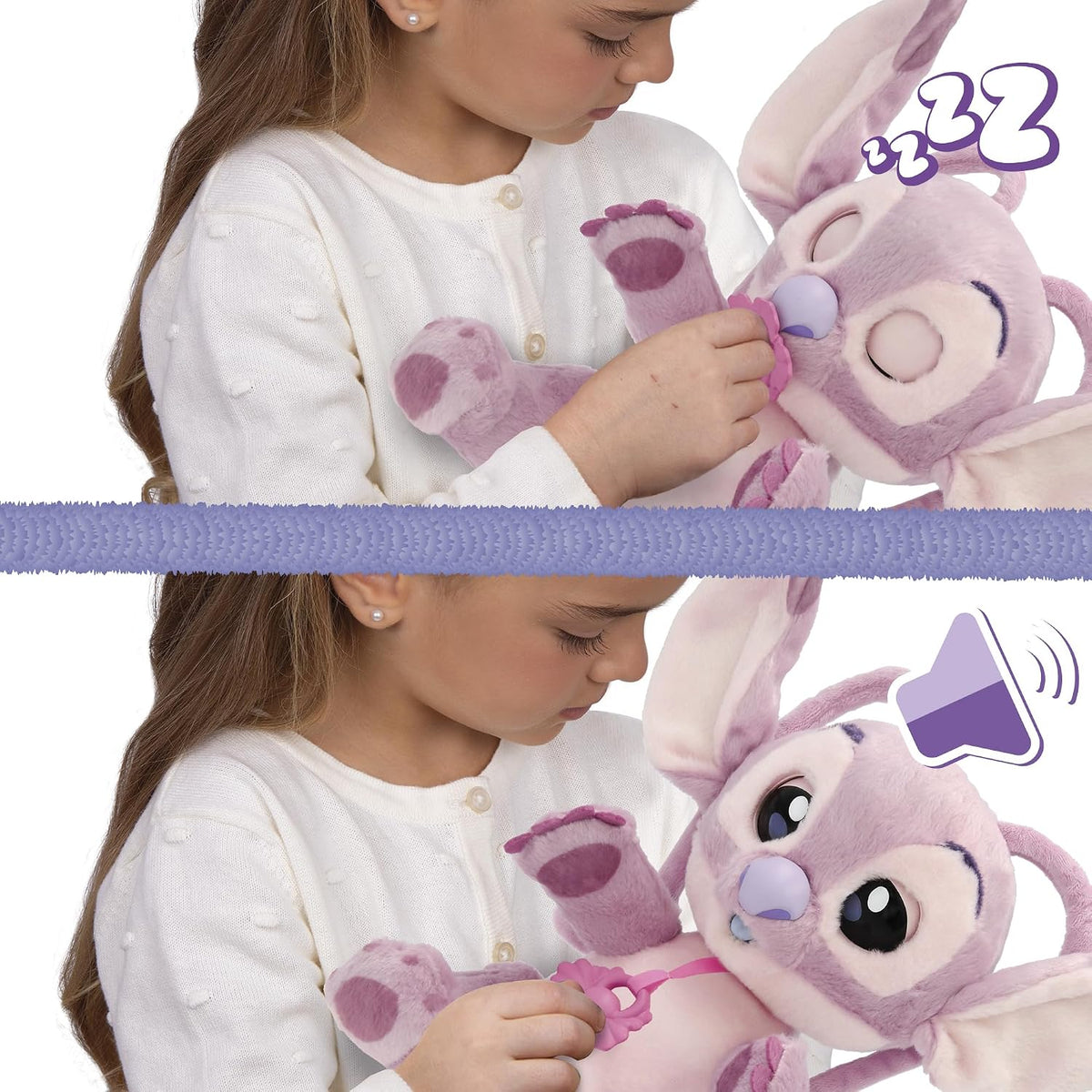 Baby Paws Disney Angel Interactive Plush Toy, Cute Interactive Plush Toy that Makes