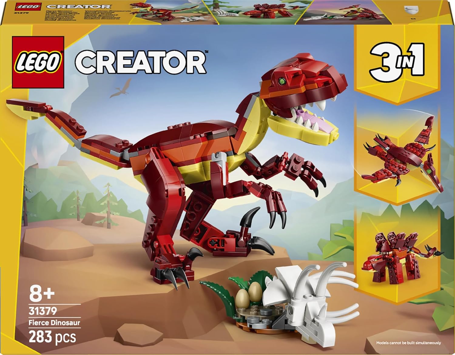 Lego Creator Dinosaur Toy 31379 Birthday Present Blocks for Boys and Girls, Kids, 8 Years Old 9 Years Old 10 Years Old Elementary School Students, Dinosaurs, Animals, Creatures