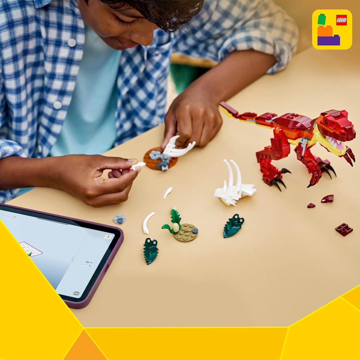Lego Creator Dinosaur Toy 31379 Birthday Present Blocks for Boys and Girls, Kids, 8 Years Old 9 Years Old 10 Years Old Elementary School Students, Dinosaurs, Animals, Creatures