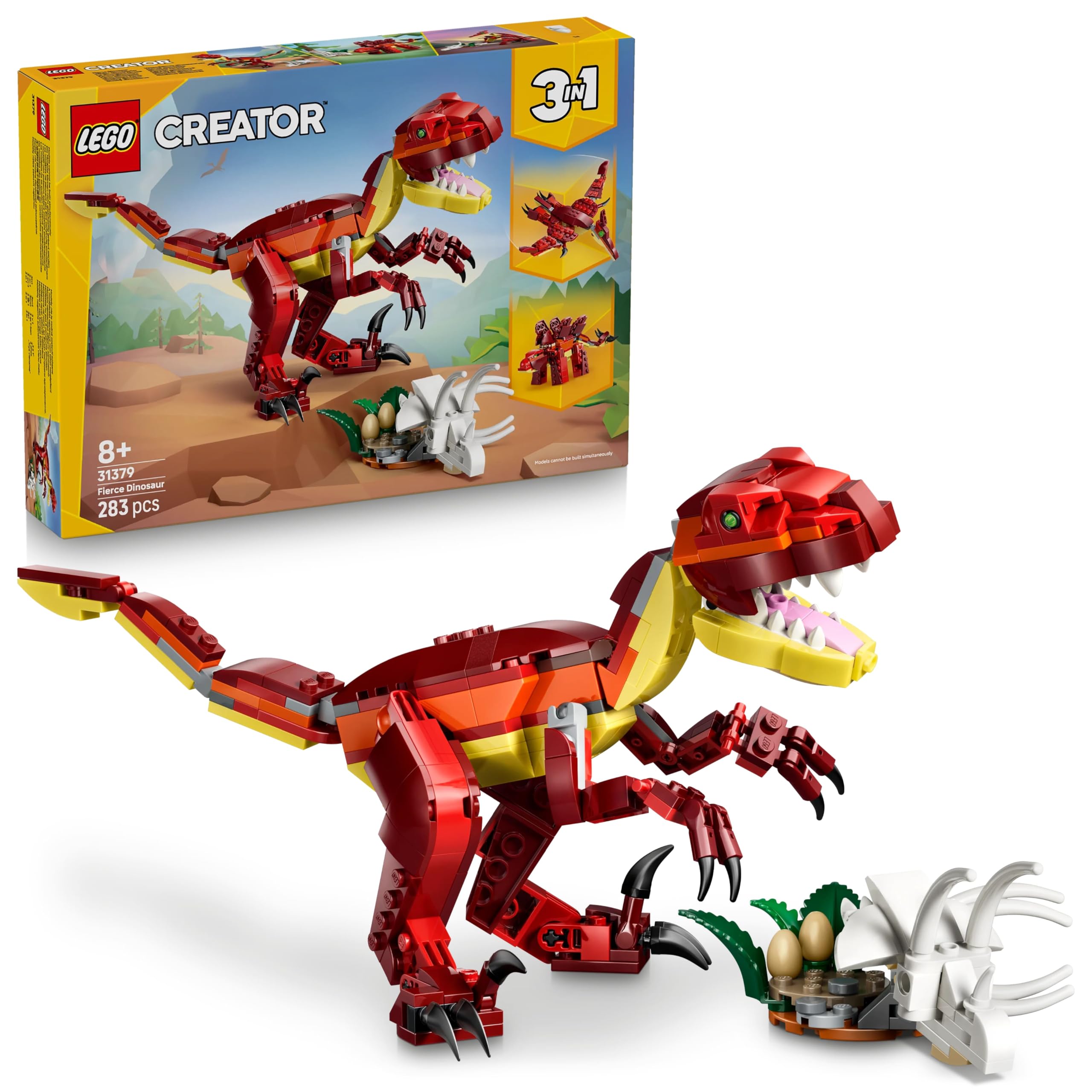 Lego Creator Dinosaur Toy 31379 Birthday Present Blocks for Boys and Girls, Kids, 8 Years Old 9 Years Old 10 Years Old Elementary School Students, Dinosaurs, Animals, Creatures