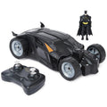 DC Comics, Batman Batmobile Remote Control Car, Easy to Drive with 4-inch Batman Figure, Kids Toys for Boys and Girls Ages 4 and Up Multi