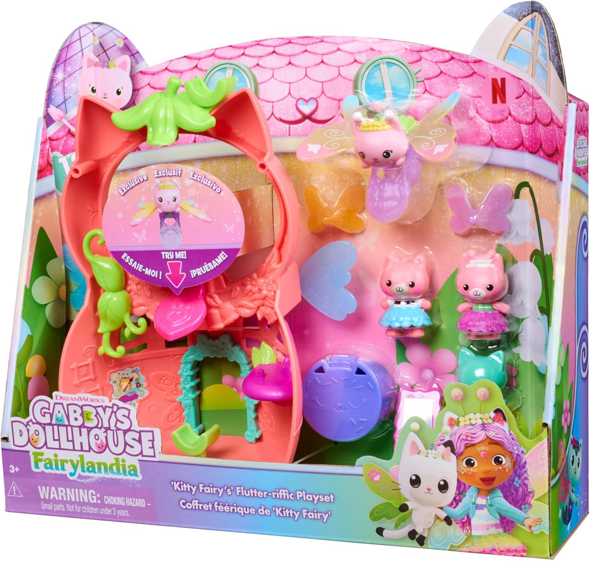 Gabby's Dollhouse Fairylandia Flutter Fairy 12-Piece Playset with Special Flutter Ring