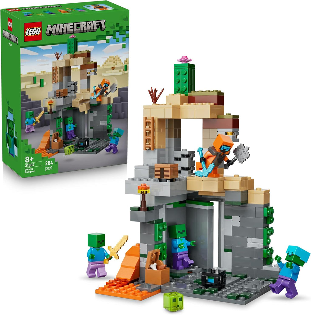 LEGO Lego Minecraft 21587 Zombie Dungeon Toy, Birthday Present, Blocks, Boys, Girls, Children, 8, 9, 10, Elementary School to