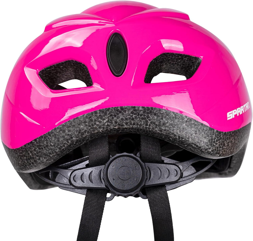 Spartan Kids Helmet in Pink for Ages 3-6 | Small Size 50-54cm | Bike, Scooter & Skate Safety Gear | Lightweight Shell