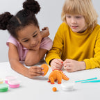 Hey Clay - Dinos Set-Colourful Modeling Kids-Air Dry Clay Kit 15 cans and Sculpting Tools