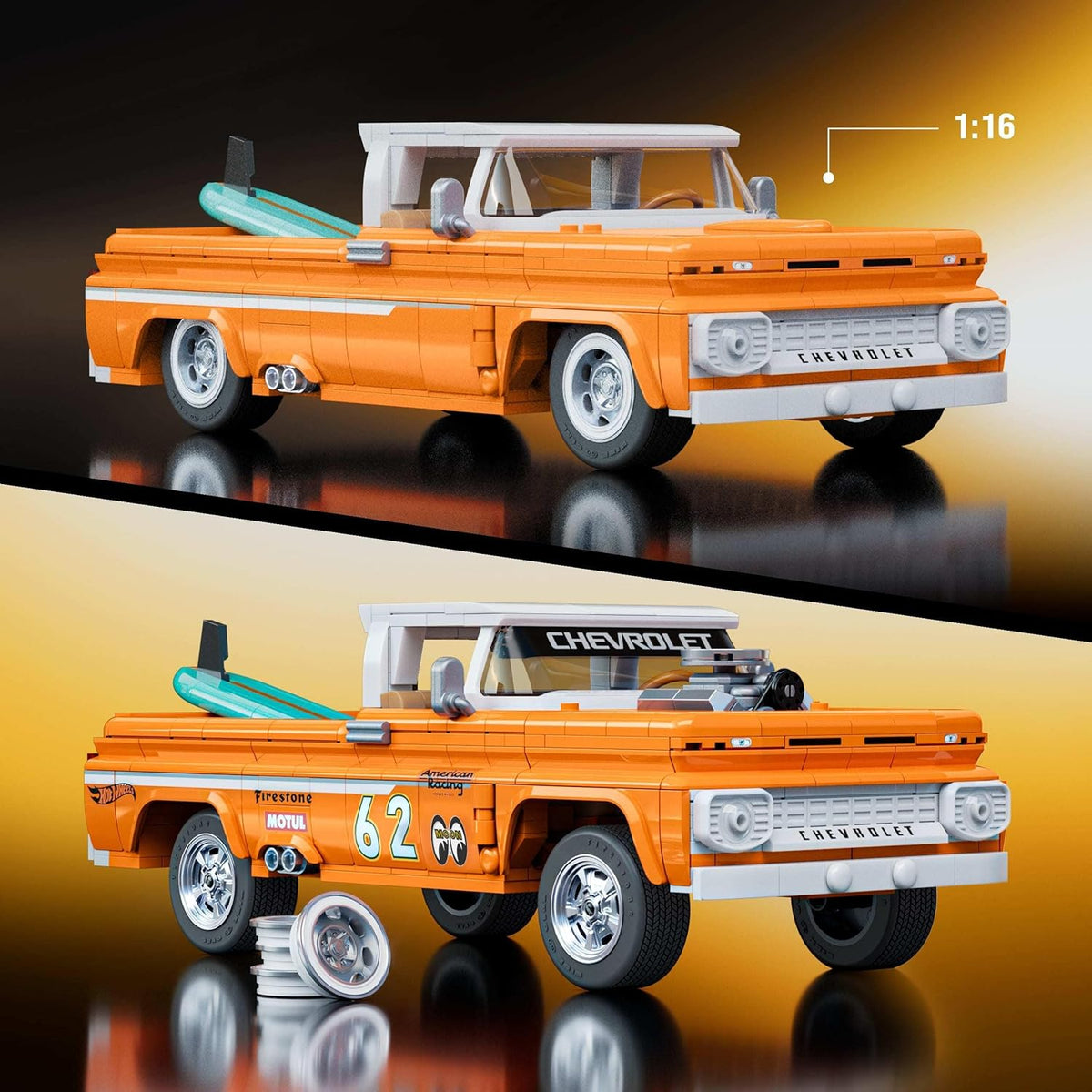 Mattel Brick Shop Hot Wheels Custom '62 Elite Chevy Pickup